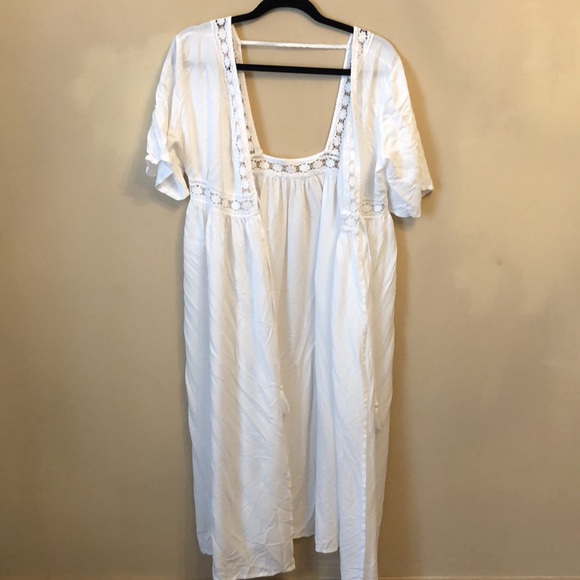 3/$15 Swim suit white lace tassel tie coverup - Picture 8 of 9